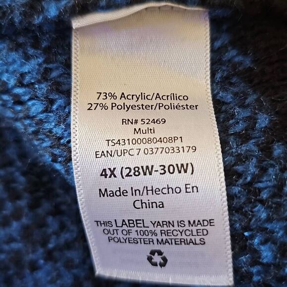 Terra & Sky Women's Open Front Cardigan Animal Print Boho Pockets Oversized Plus - Picture 8 of 8